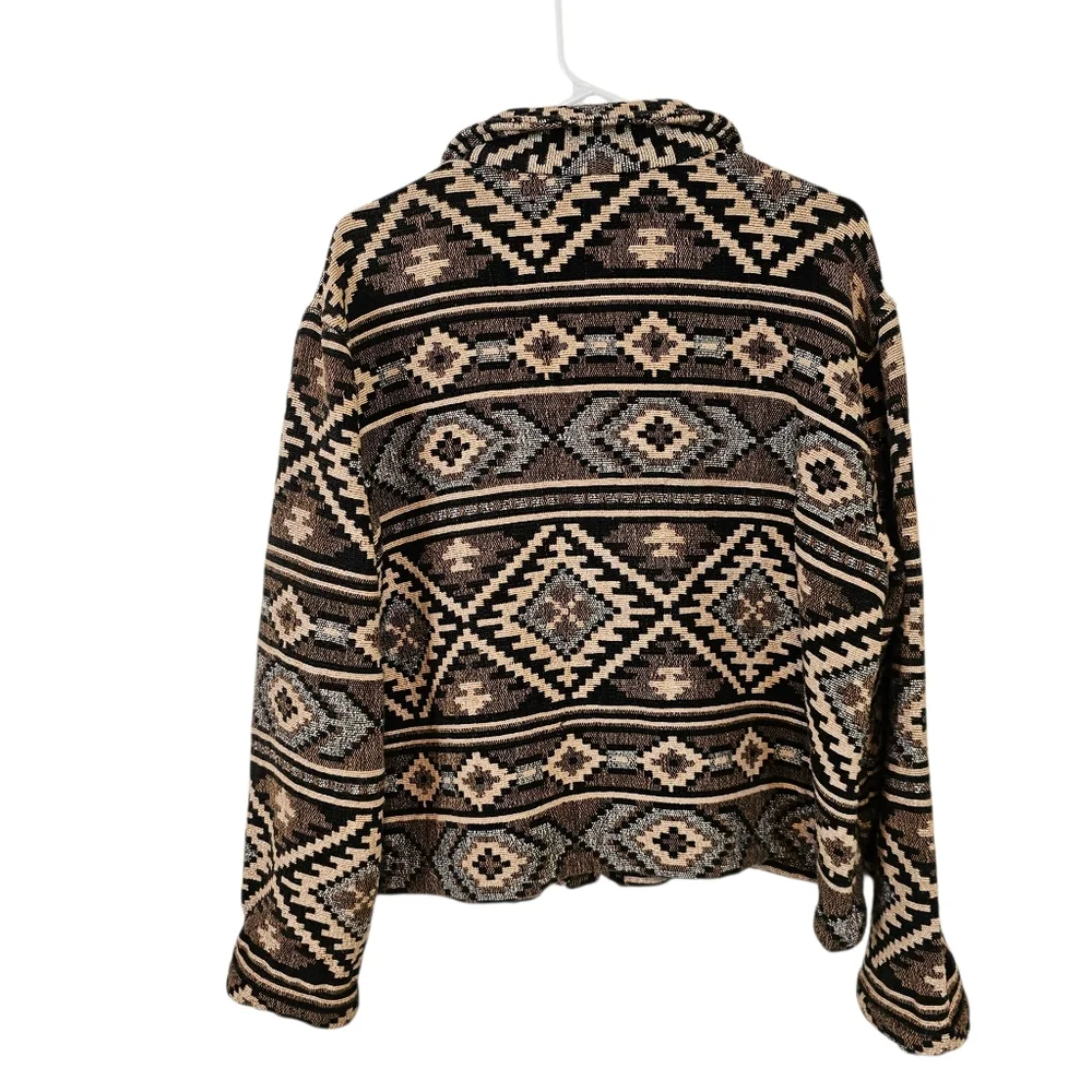 Chico's Vintage Southwestern Tapestry Button Down Jacket Blazor - Picture 2 of 7